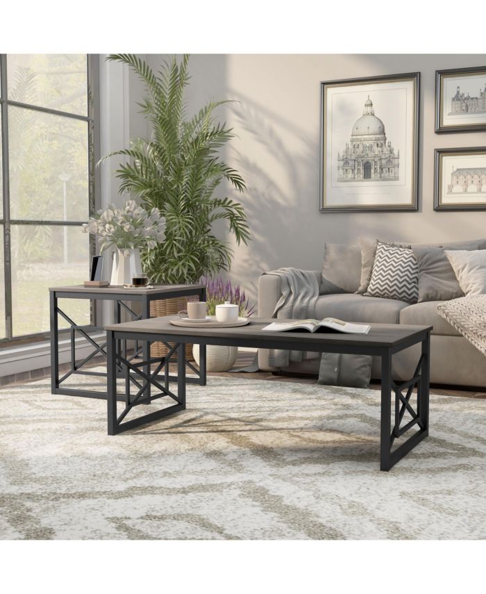 Bonanza Wood Coffee Table Set, 2-Piece