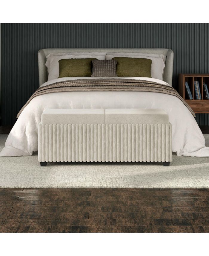 Nima Boucle Storage Bench with Trays