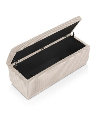 Lyla Chenille Rectangle Storage Bench