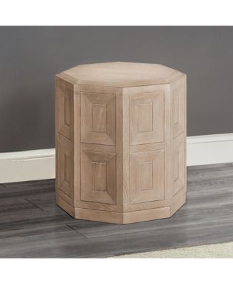  Flonnin Hexagon End Table with Coffer Panels