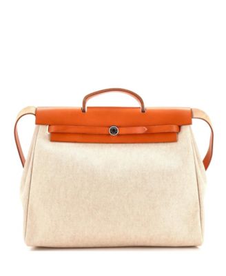 Pre-Owned HERMÈS - MM Herbag Toile and Leather