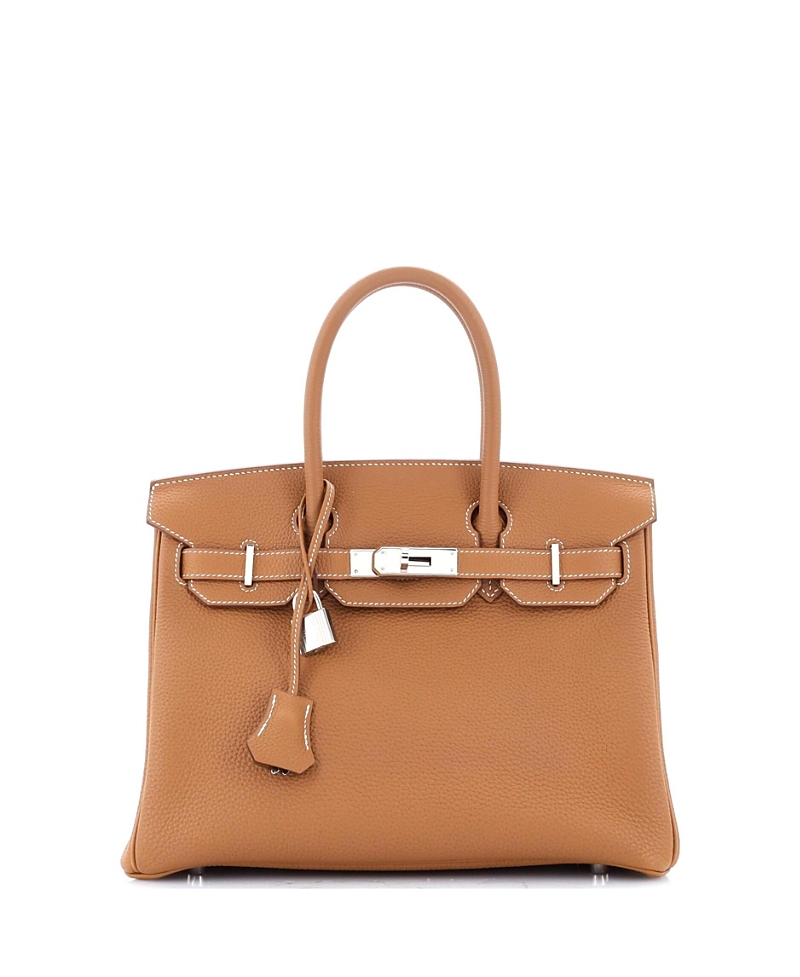 Pre-owned Pre-owned Hermes Hermes Birkin 30 Handbag Brown Togo With Palladium Hardware