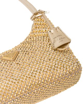 Re-Edition Satin Mini-Bag with Crystals