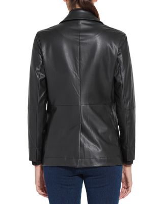 Faux Leather Blazer