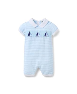 Janie and Jack - Boys' The Sailboat Striped Romper - Baby
