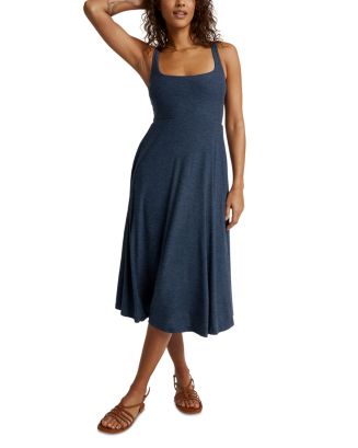 Beyond Yoga Featherweight at The Ready Square Neck Dress Navy L