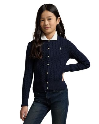 Girls' Cable-Knit Cardigan - Big Kid