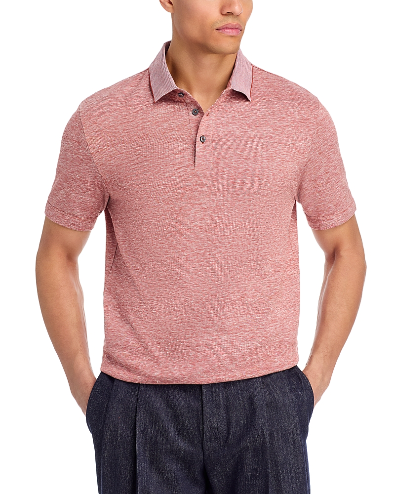 Shop Hugo Boss Short Sleeve Heathered Polo Shirt