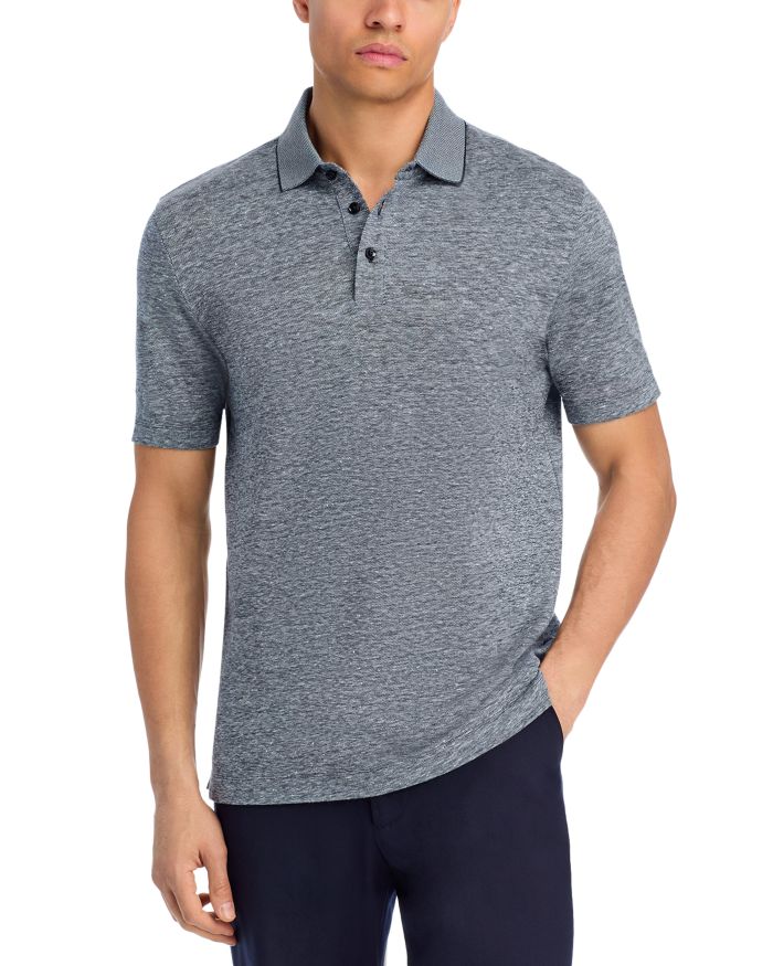 Short Sleeve Heathered Polo Shirt