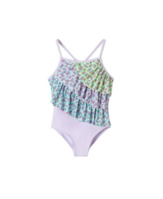 Andy & Evan - Girls' Floral One Piece Swim Suit - Little Kid