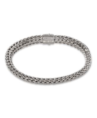 Sterling Silver Icon Bracelet with Pav&eacute; Black Sapphire, 6.5mm