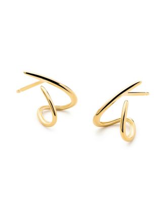 Solid Gold Aurora Huggie Studs