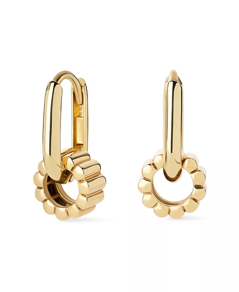 Ana Luisa Solid Yellow Gold - Galaxy Hoops Earrings Set