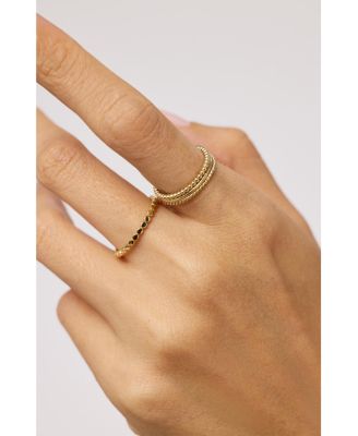 Solid Gold Circles Ring