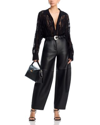 Lace Super Oversized Boyfriend Shirt Bodysuit