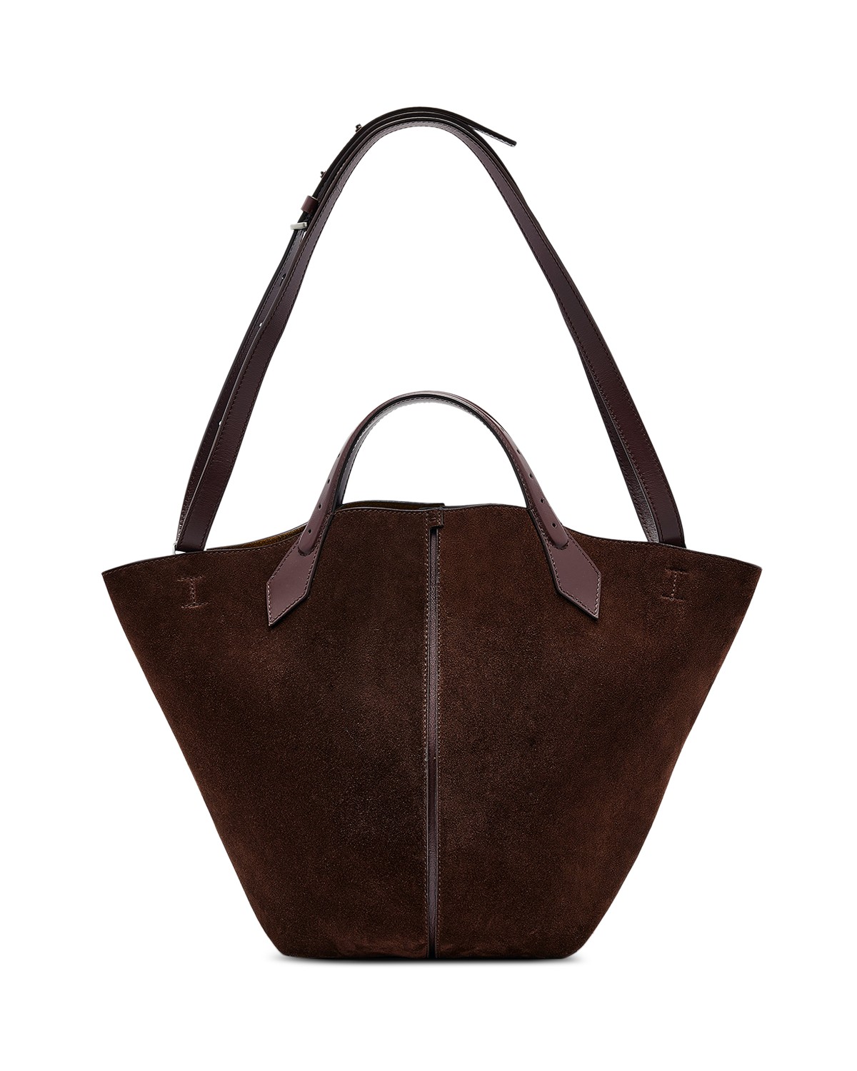 Proenza Schouler Chelsea Large Suede Tote in Chocolate