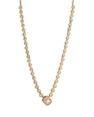 Bklyn Cubic Zirconia Bezel Collar Necklace, 16"-18"