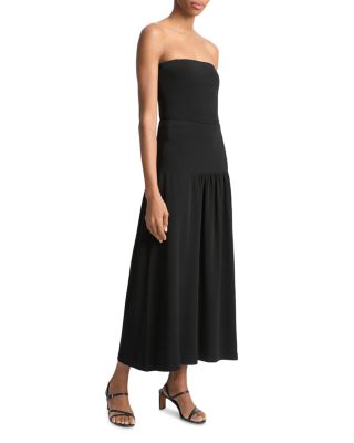 Strapless Compact Drop Waist Dress