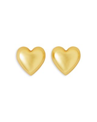 Puffy Heart Stud Earrings