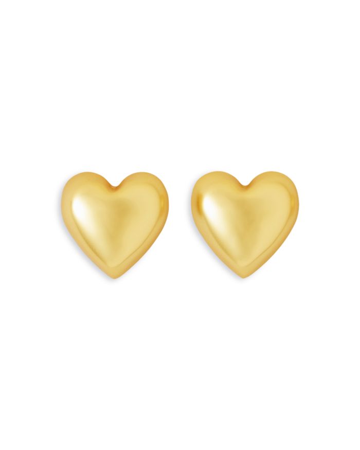 Puffy Heart Stud Earrings