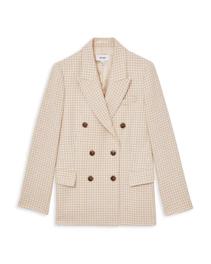 Bella Double Breasted Check Blazer