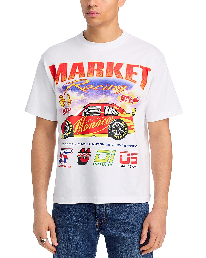 Market Built 2 Last Graphic Logo Tee In White