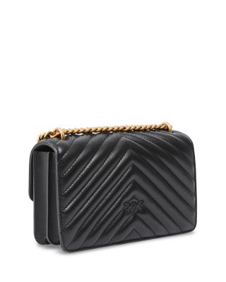Love One Mini Black Quilted Leather Crossbody Bag