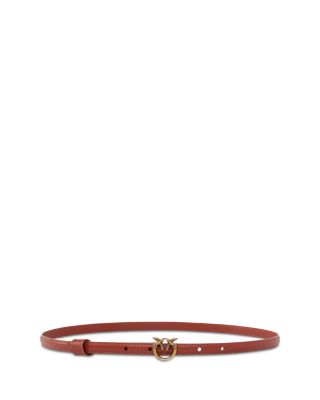 PINKO - Women's Love Berry H1 Brown Leather Belt