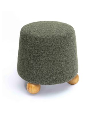 Jaine Loose Faux-Mohair Ottoman