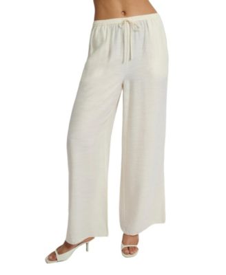 Crinkle Wide Leg Drawstring Pant