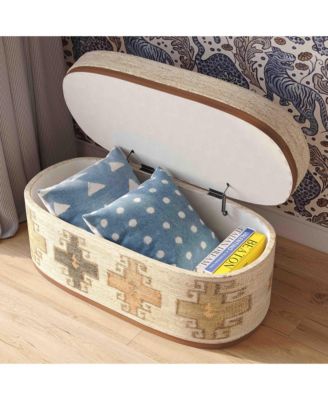 Olivier Oval Storage Ottoman