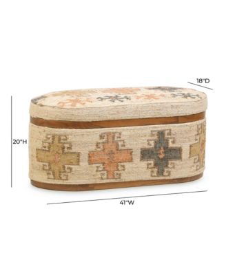 Olivier Oval Storage Ottoman