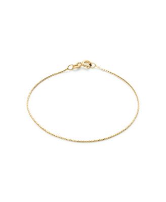 Solid Gold Silk Chain Bracelet