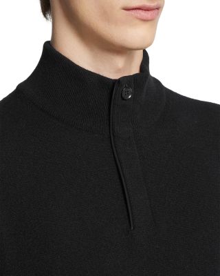 Oasi Cashmere Zip Mock Neck Sweater