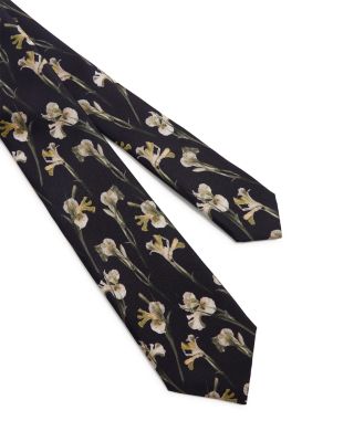 Frinton Orchid Print Silk Classic Tie