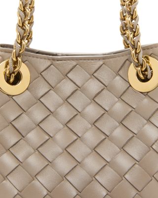 Small Parachute Intrecciato Leather Shoulder Bag