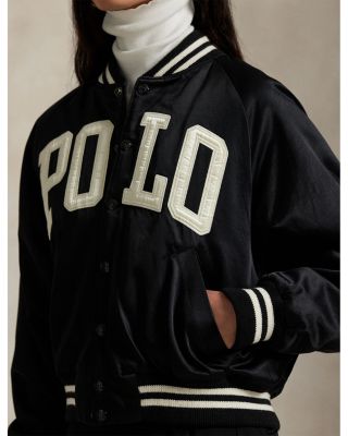 Logo Satin Bomber Jacket