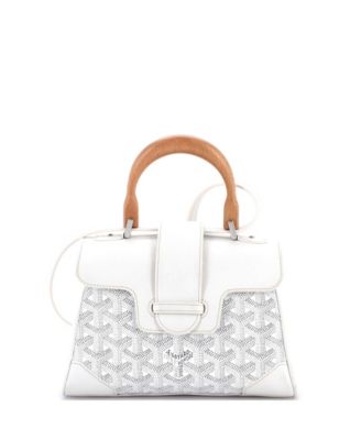 Pre-Owned Goyard - Mini Saigon Top Handle Bag Coated Canvas with Leather