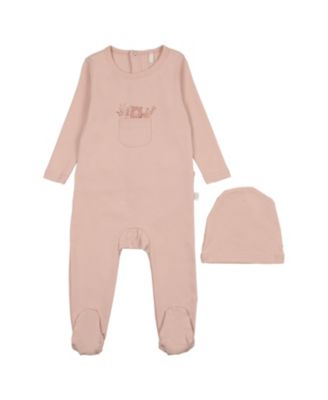 Pouf Baby - Unisex Teddy Pocket Footie with Hat - Baby