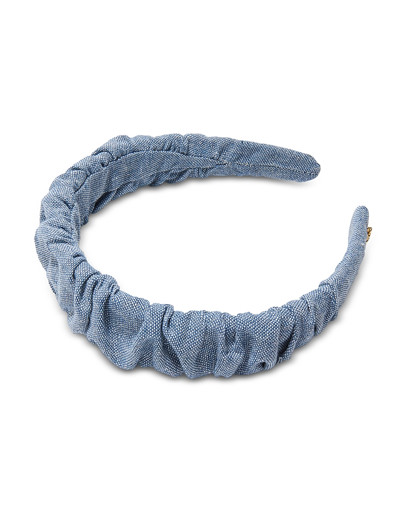 Lele Sadoughi Kelly Ocean Weave Ruched Headband In Blue