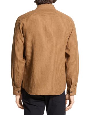  Irving Long Sleeve Linen Shirt in Summer Stripe