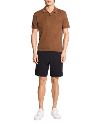 Short Sleeve Cable Polo in Breach 