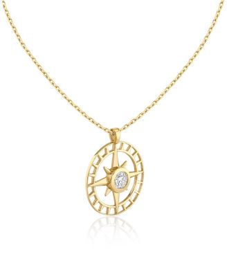 North Star Medallion in 14K Yellow Gold, 0.40ctw Round Brilliant Lab Grown Diamond