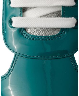 Men's Patent Leather and Technical Fabric America's Cup Sneakers in Light Green