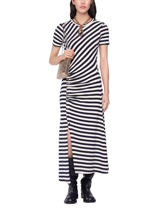 Snap Jersey Dress