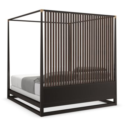 Pinstripe Canopy Bed