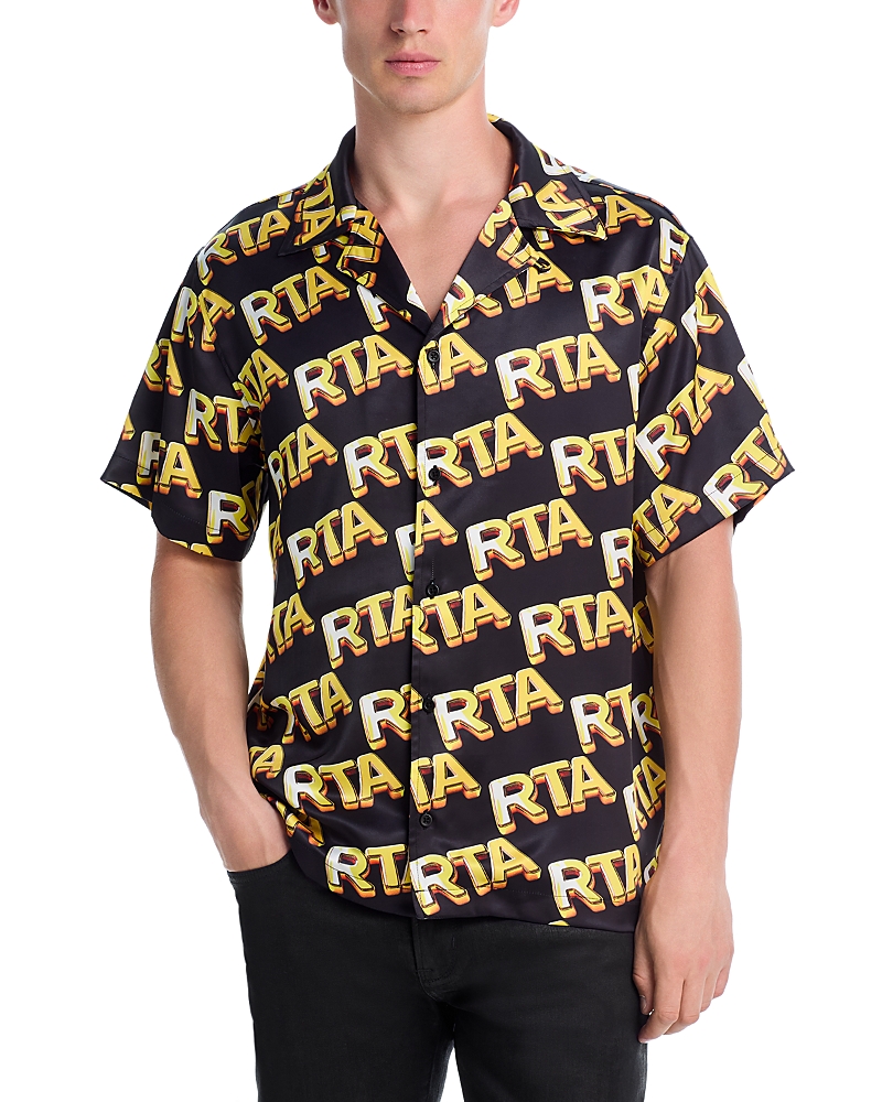 Rta Logo Print Camp Shirt