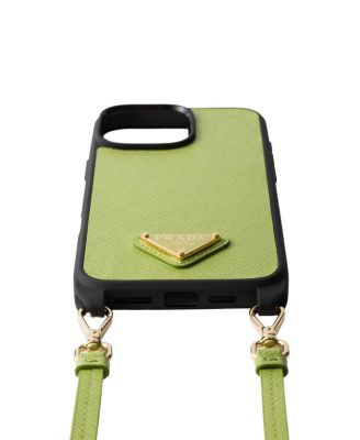 Saffiano Leather Case For Iphone 16 Pro Max With Shoulder Strap