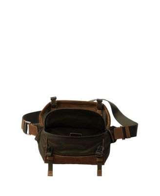 Small Re-Nylon And Suede Shoulder Bag