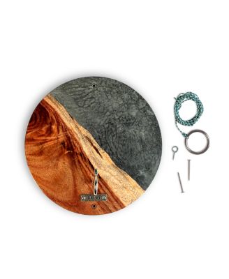 The River Epoxy Resin with Live Edge Acacia Wayfarer ART Hook & Ring Game